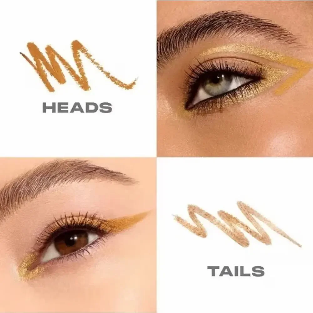 2x Morphe Gold Shimmer Gel Eyeliner w/ Built in Sharpener GOLD RUSH